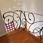 Abstract stair railings