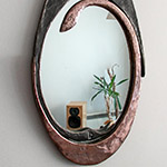 Forged copper and steel mirror