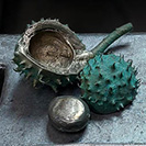 One off cast bronze conkers