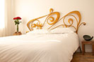 Art Nouveau inspired bed