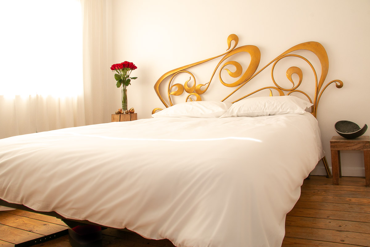 Art Nouveau Inspired Metal Bed, Art Nouveau Bed Frame
