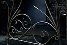 Nature and naturalistic themed wrought iron bed 
