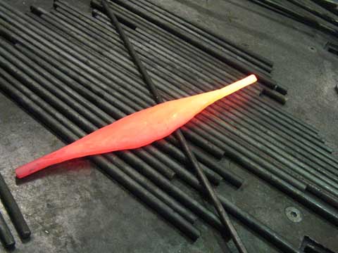 hot steel spindle