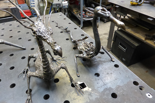 Dragon built up with weld