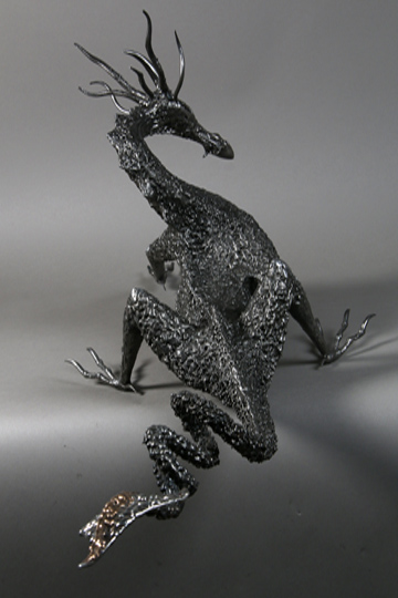 metal dragon sculpture