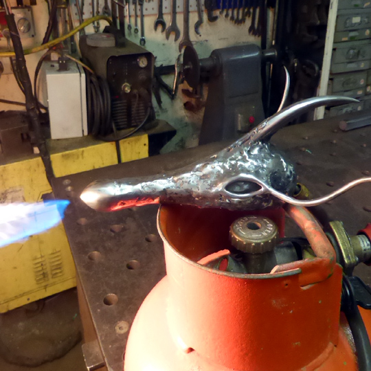 Fire breathing dragon face