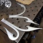 Art nouveau inspired curch door hinges