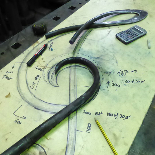 Forged Steel Music Newel Post