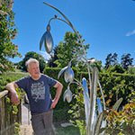 Blacksmith made snowdrop sculpture