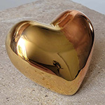 Copper and bronze heart for Valentine's Day