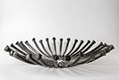 Forged steel fruit bowl 
