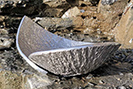 textured stainless steel bowl