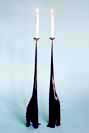 contemporary steel candlesticks 