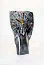 textured steel clock 
