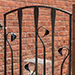 Simple but effective leaf sculpture gate
