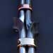 Stainless steel and bronze detailing