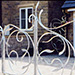 Steel gates with a sea inspired design