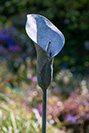 Sculptural metal garden stakes, canes and plant supports