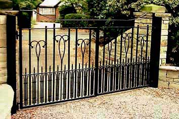 contemporary forged steel gates