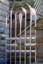 contemporary metal garden gate