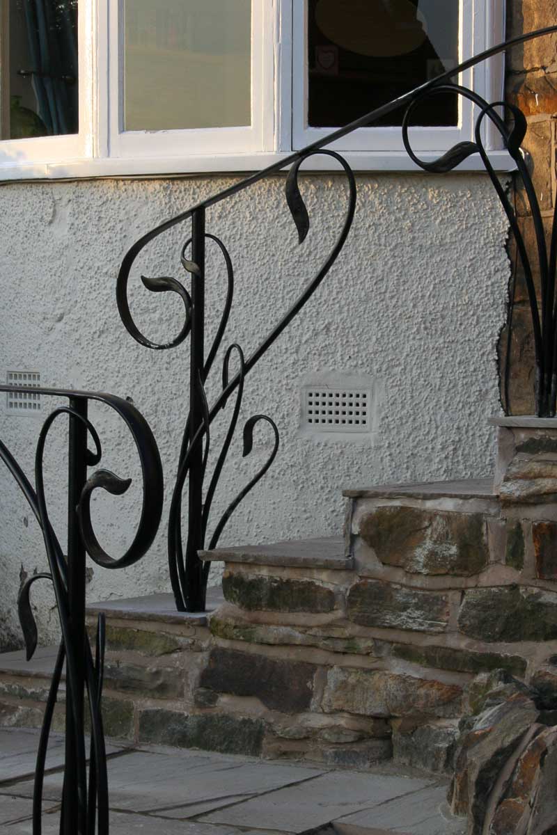 Hand Forged unique Stylised Plant Handrails