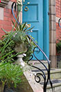 Art Nouveau forged steel handrail