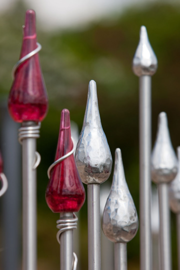 glass and electropolished stainless steel railings