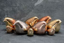 Stylised Whimsical bronze bird sculptures 