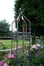 forged steel and copper obelisk