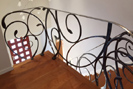 Abstract metal balustrade