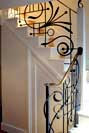 Contemporary wrought iron stair balustrade 
