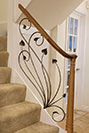 Stair railings with a naturalistic design