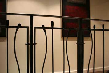 contemporary steel stair rails