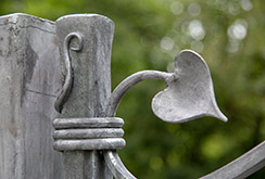 Wrapped joinery used on an Arts and Crafts style gate