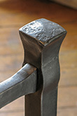 Burnished and waxed steel bed post
