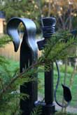 satin black painted gate