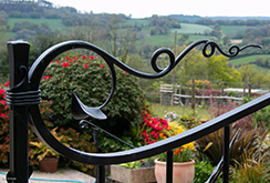 Tapered tendril from a sculptural pair of gates