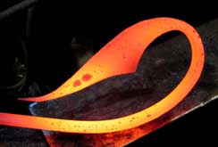 Hot forging a typical Art Nouveau shape