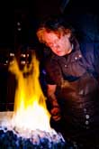 a traditional blacksmith's coke forge