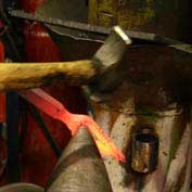 rounding on the anvil horn